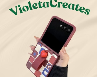 Cute Bear Phone Case with Heart Ring for Motorola Razr Shockproof Cover