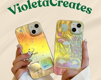 Rainbow Mirror Holder Phone Case for Motorola Edge & Moto G Series