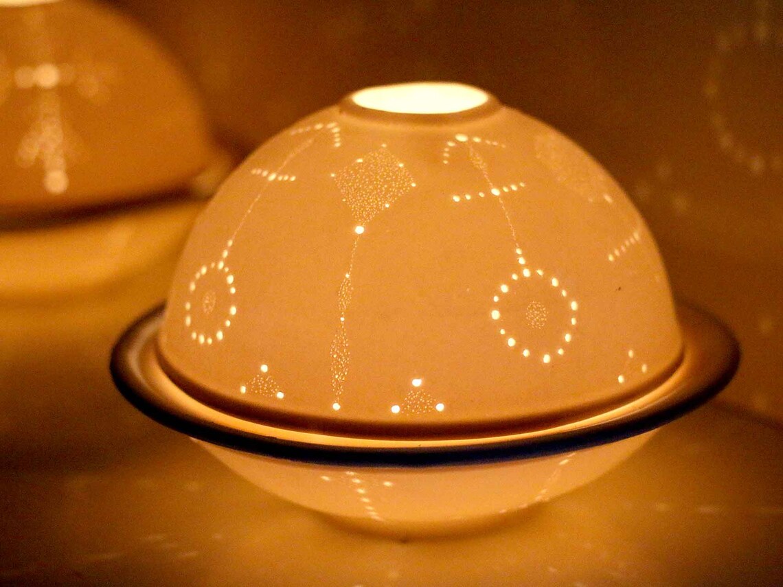 Tea Light Holder Made of Porcelain Porcelain Lantern Candle Etsy