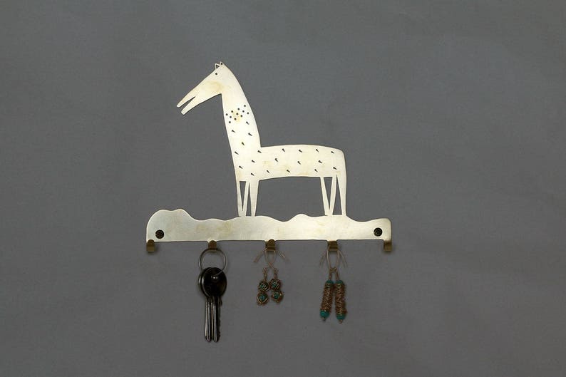 Key Rack Holder, key Hanger for wall, Organizer For Keys, Horse Silhouette, Wall Hanging, Horse Art, Horse Lover gift image 2