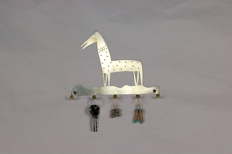 Key Rack Holder, key Hanger for wall, Organizer For Keys, Horse Silhouette, Wall Hanging, Horse Art, Horse Lover gift image 4