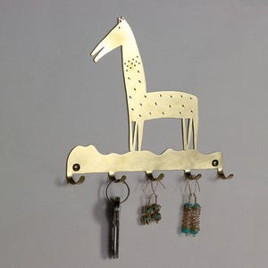 Key Rack Holder, key Hanger for wall, Organizer For Keys, Horse Silhouette, Wall Hanging, Horse Art, Horse Lover gift image 1