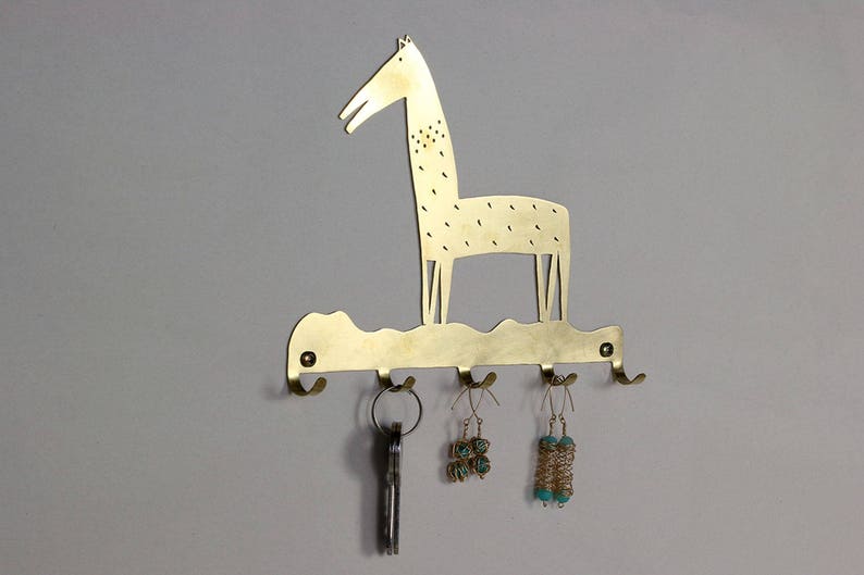 Key Rack Holder, key Hanger for wall, Organizer For Keys, Horse Silhouette, Wall Hanging, Horse Art, Horse Lover gift image 1