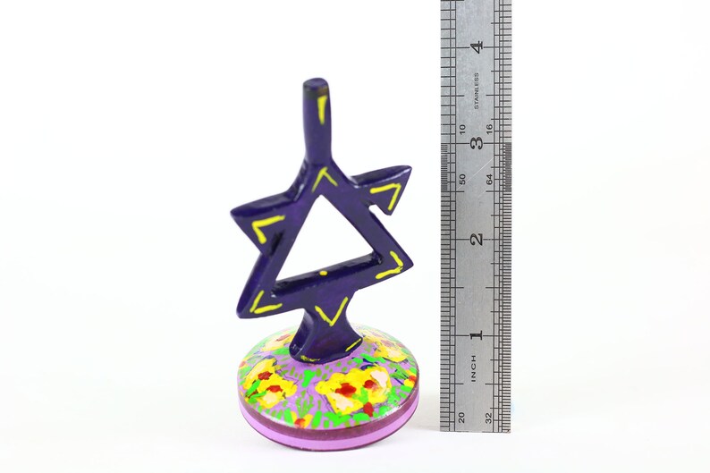 stocking stuffer Spinning Top wooden with a star of David Gift for tops collector Holiday gift for kids wooden toy Hanukkah Dreidel