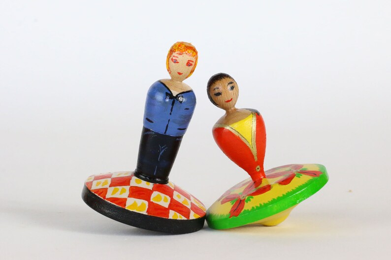 Holiday gift for kids portrait miniature Spinning Top wooden Gift For Boyfriend collectible gift for kids Hanukkah Dreidel