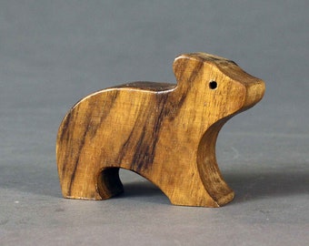 Ourson en bois, figurines d'ours de poupée Waldorf, jouet animal en bois, amoureux des animaux, cadeau pour les enfants, cadeau pour les tout-petits, jouets naturels, Montessori