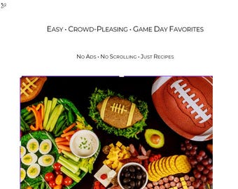 Libro de cocina de aperitivos para el día del partido Comida fácil que complace al público para el gran partido Sin anuncios Sin desplazamiento Solo recetas