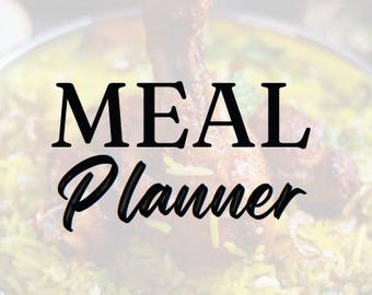 Paquete de alimentación saludable: Planificador de comidas y libro de recetas de comidas saludables