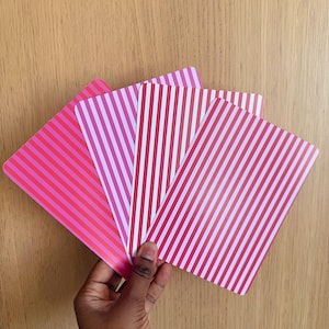 Striped Kindle Insert Set, Pink, Red Vertical Stripe E-Reader Inserts, Cozy Aesthetic Kindle Decor, All device sizes