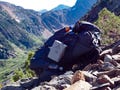 Camera case that attaches to a backpack strap or climbing harness