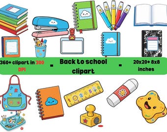 360+ Adventure School Clipart, Classroom Supplies, Education Graphics (Digital Download)