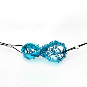 Copper Wire Art Infinity Bracelet, Minimal Sculpture Mobius Eternity Bangle