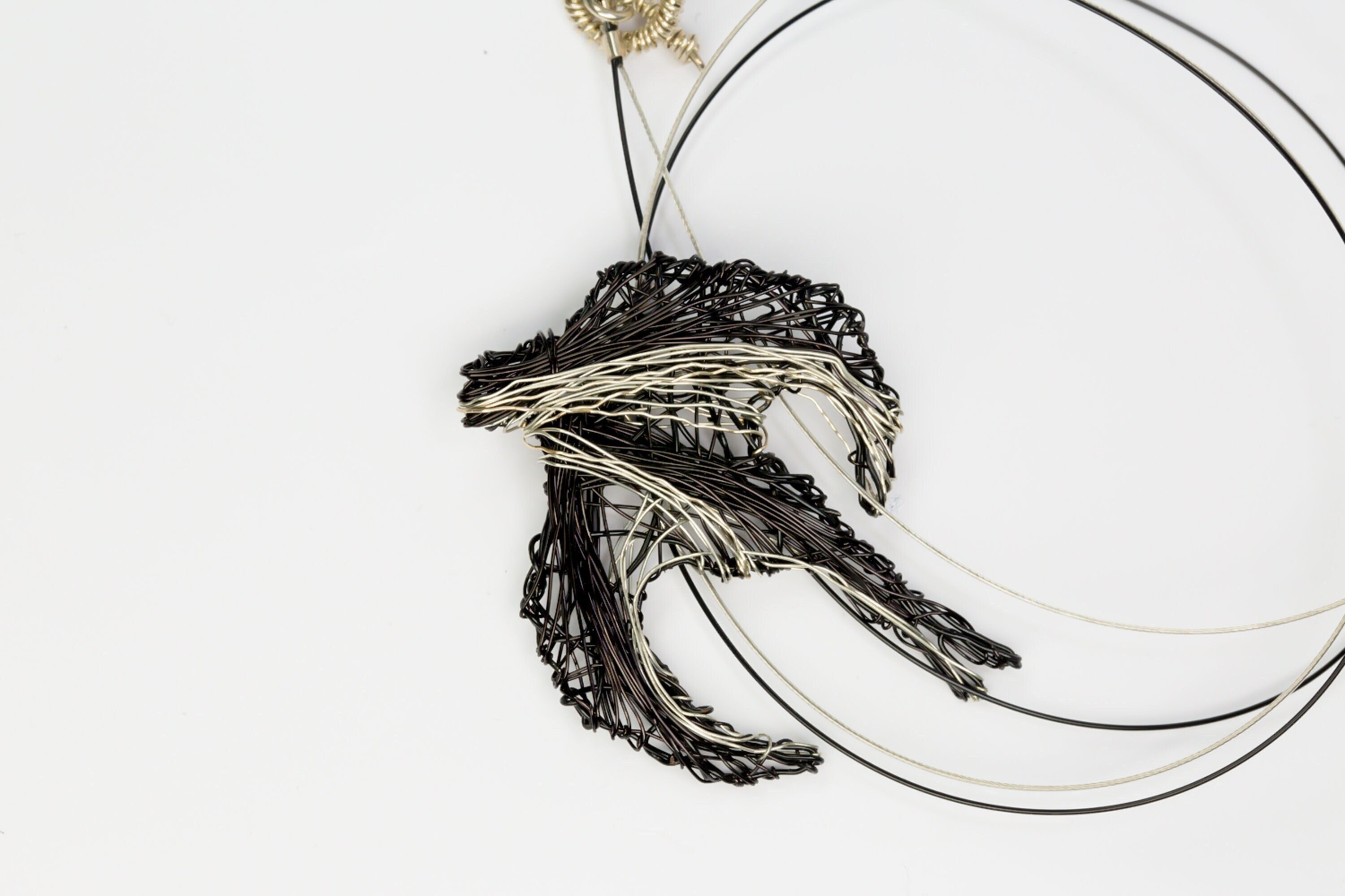 Sparrow Necklace Sparrow Jewelry Wire Sculpture Art Necklace Unique ...