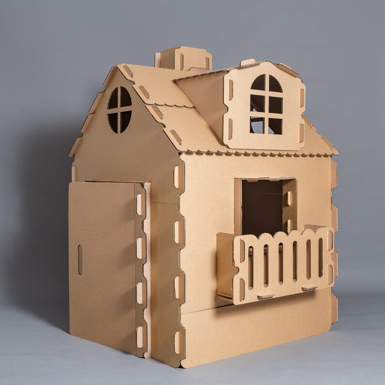 Indoor Children's Coloring Cardboard Playhouse for Kids - Etsy