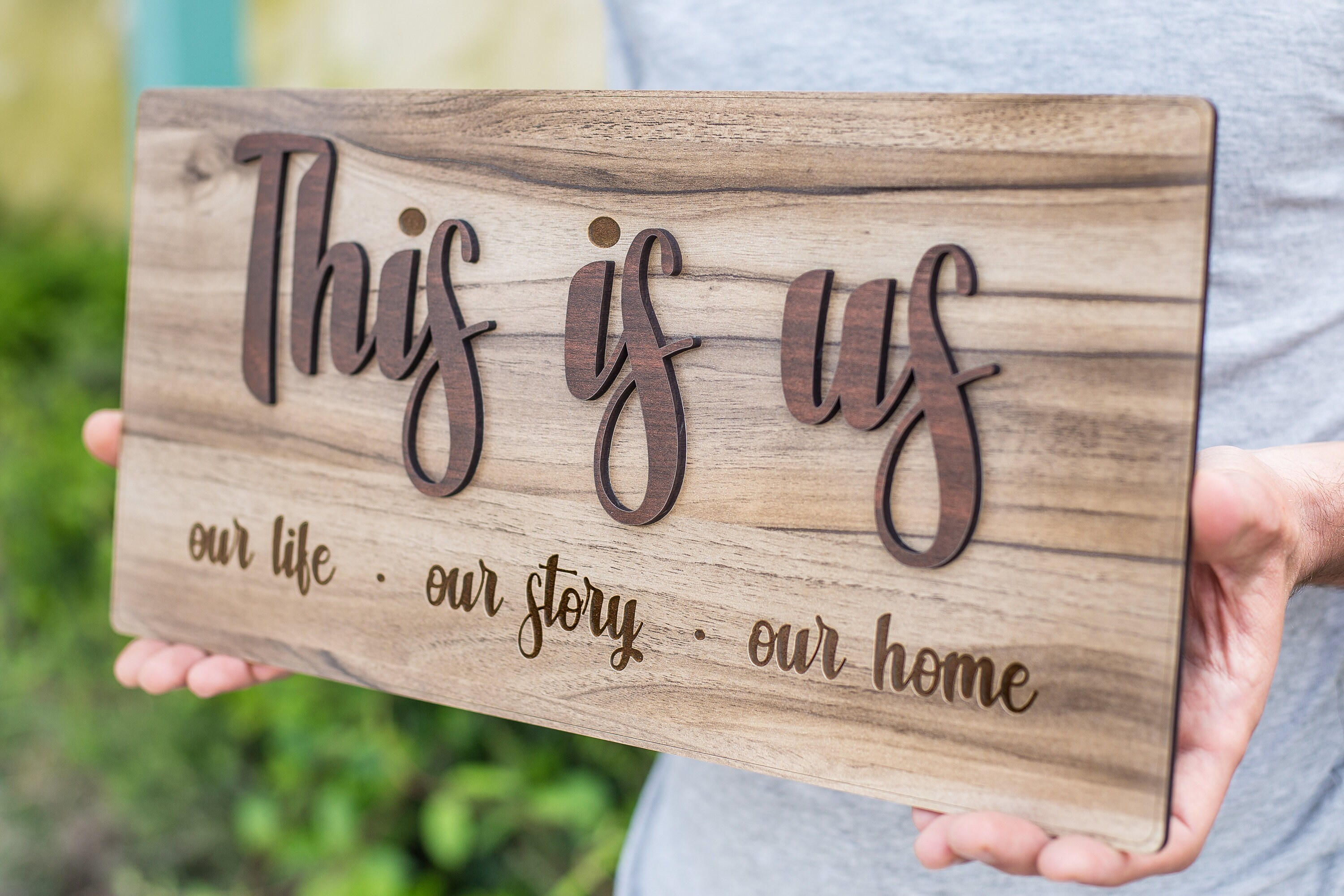 This is us our life story home wood sign sentimental mothers Etsy