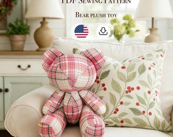 Patrón de costura de oso en PDF: Peluche para principiantes (Patrón)