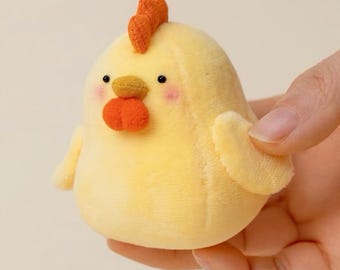 Patrón de costura para mini pollito de peluche – Manualidad fácil con peluches (Videotutorial)