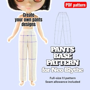 Blythe Pattern - Basic Pants clothes Sewing PDF