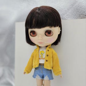 Blythe, Licca, OB22 | Denim Shorts  |  PDF Sewing Pattern | EN / JP