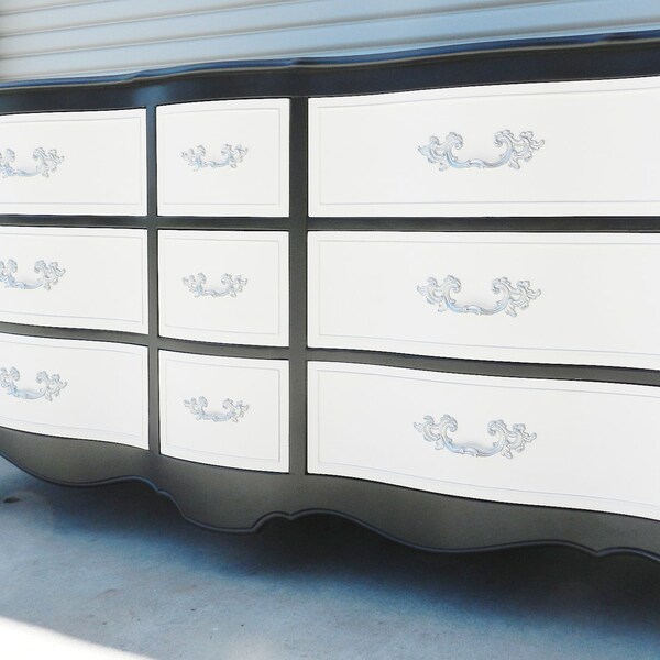 Black & White French Dresser- RESERVED for Kara