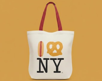 Hot Dog Pretzel Ny Large Tote