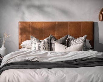 Cabecero de cuero hecho a mano - Cabecero de pared