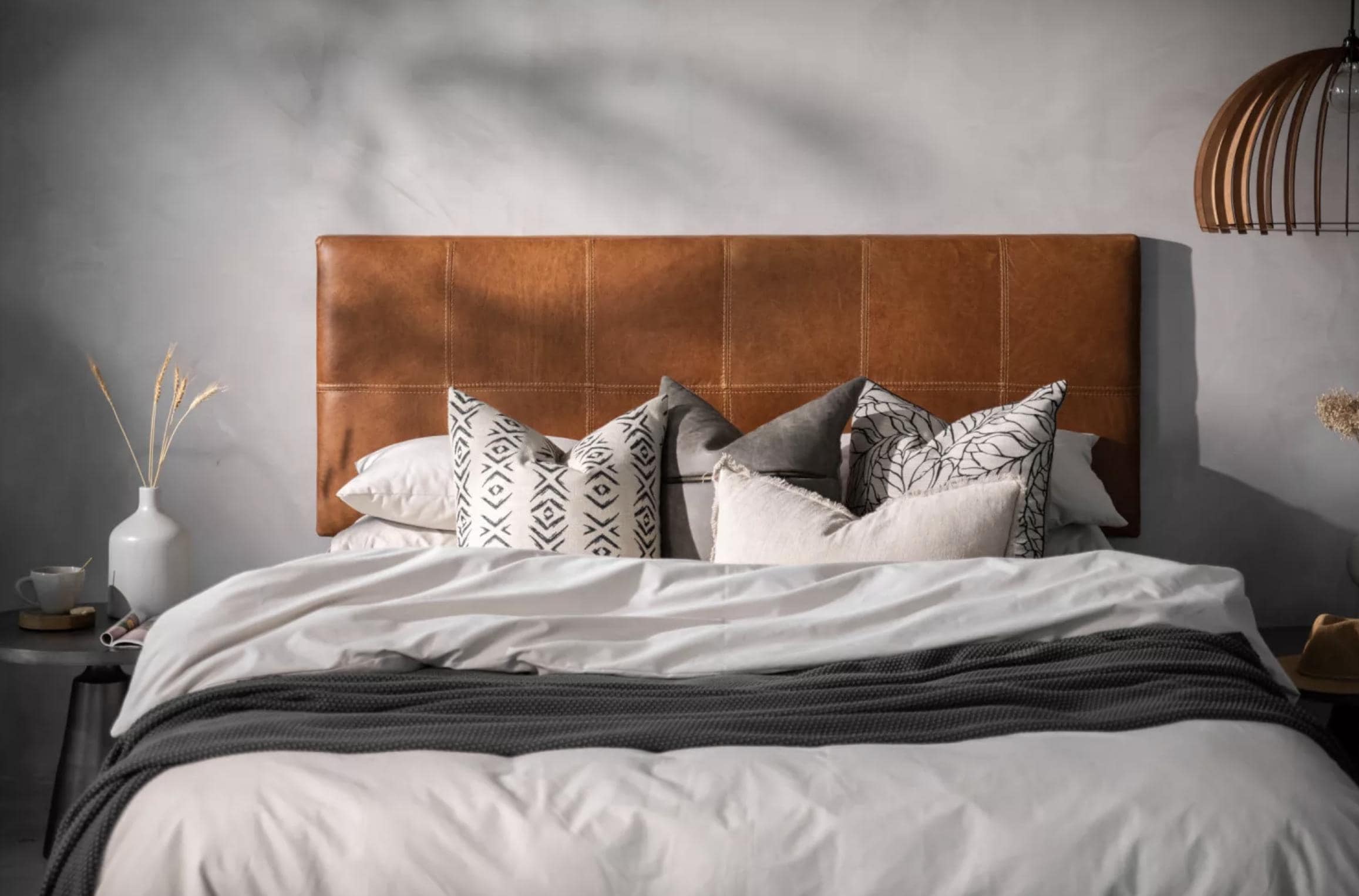 Testiera Letto In Legno E Metallo Stile Industriale - Per Letto Matrimoniale Queen, 152 Cm - 5
