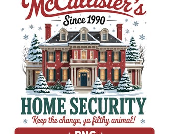 McCallister Home Security PNG Funny Christmas Movie Design Retro Holiday Sublimation Family Shirt Clipart Digital Download 300DPI File