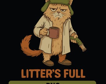 Funny Cat PNG | Litter’s Full Christmas Clipart | Digital Download, 300 DPI, High Resolution