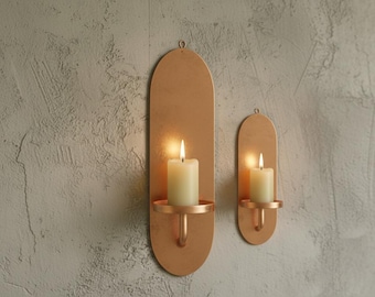 Homemade Copper Candle Sconce | Minimalist Wall Decor
