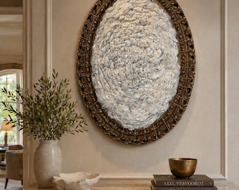 Repurposed Wedding Dress Tapestry | Heirloom Fiber Art Wall Hanging