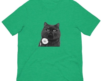 Cat Flower T-Shirt | Cat Lover Gift