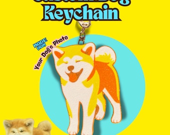 Custom Dog Keychain from Photo • 3D Printed Pet Portrait • Personalized Dog Photo Keyring • Pet Lover Gift • Dog Mom Gift Idea