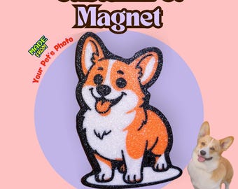 Unique Custom 3D Printed Pet Portrait Magnet • Made From Your Pet’s Photo