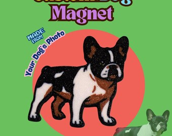 Custom Dog Magnet From Photo, 3D Printed Dog Portrait Fridge Magnet, Personalized Dog Lover Gift, Handmade Pet Magnet