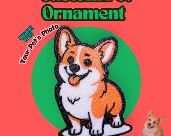 Unique Custom 3D Printed Pet Portrait Ornament - Made from your pet's photo