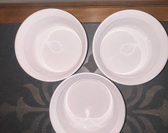 Juego de 3 piezas de vajilla vintage Corning Ware French White (F-16-B)