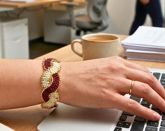 Elegant style: Handmade bead dainty inspirational bracelet bohemian permanent funky unique quirky waterproof jewelry adjustable chain love