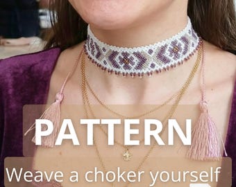 Diy Bead Jewelry Blueprints Pattern Tutorial Beading Necklaces Choker Ukrainian Traditional Kryza Sylanka Pretty Ethnic Easy Meditation Yoga