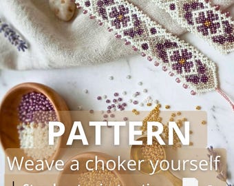 Mini Album Tutorial Step By Step Instructions For Bead Weaving Necklaces Jewelry Choker Ornament Glass Handmade Homemade Traditional Pretty