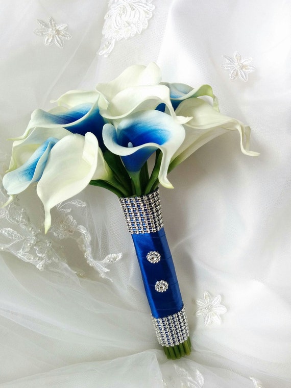 Ramo de Novia de seda Natural Touch azul Picasso y ramo de - Etsy España Ramo de Novia de seda Natural Touch azul Picasso y ramo de - Etsy España