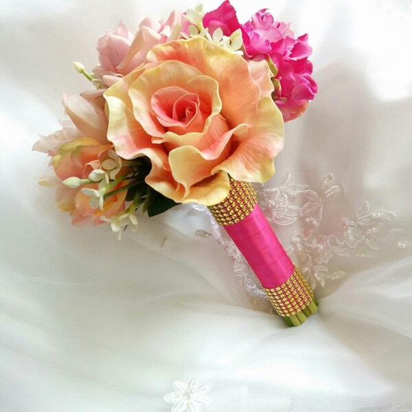 Hot Pink Bouquet Etsy