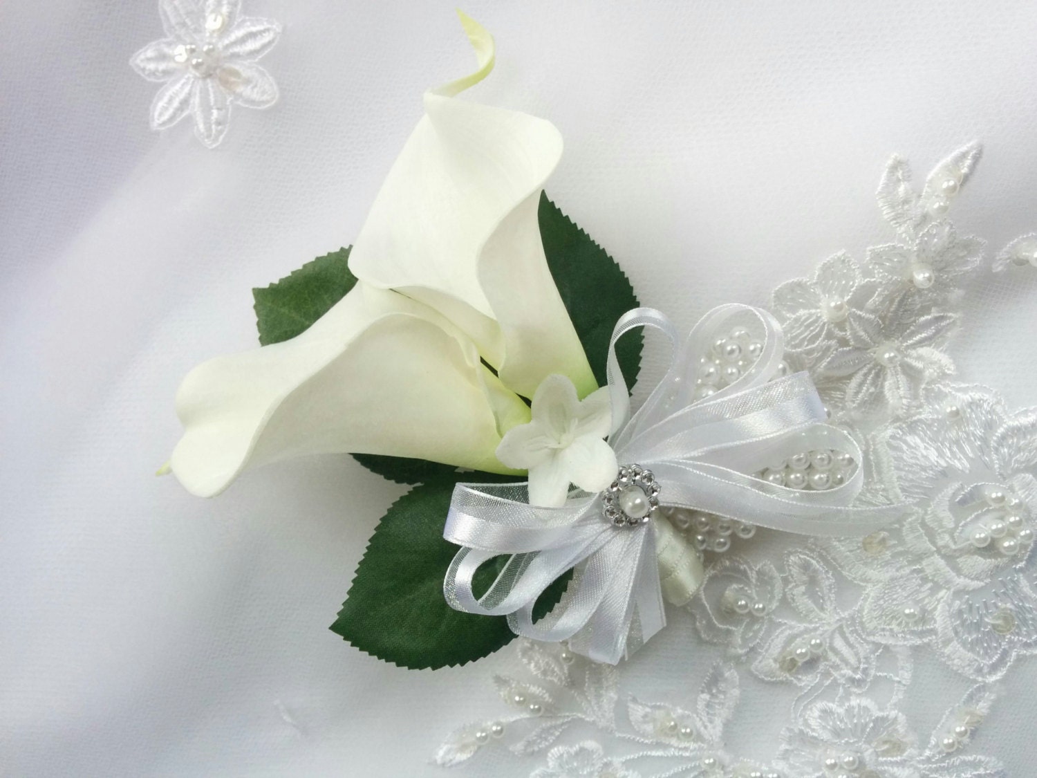 Boda Natural Touch marfil alcatraces con un ramillete de la - Etsy México Boda Natural Touch marfil alcatraces con un ramillete de la - Etsy México