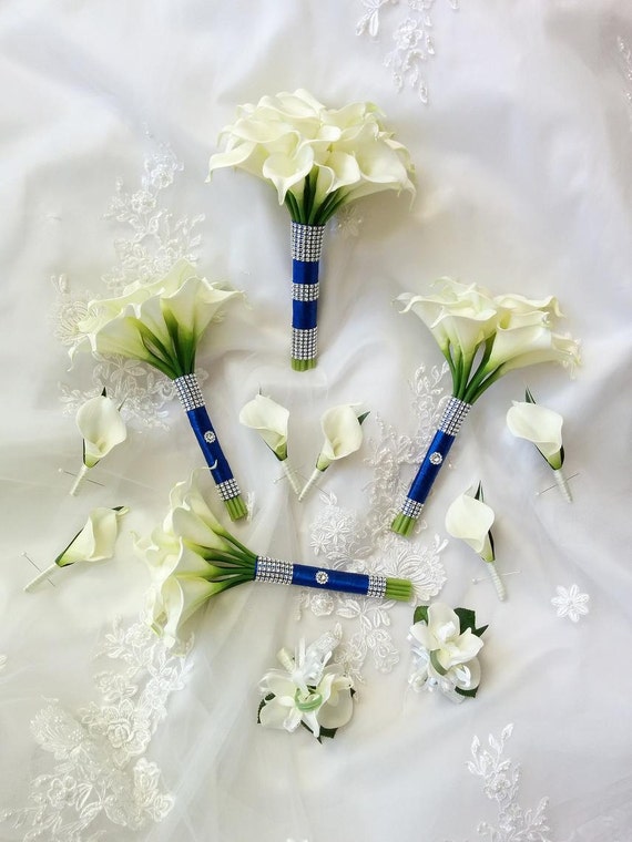 Paquete de 12 pc Natural Touch alcatraces flores de la boda - Etsy España