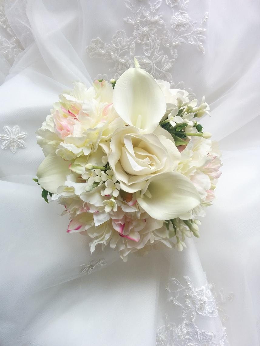 Novia de tacto Natural marfil alcatraces y rosas con rubor - Etsy España Novia de tacto Natural marfil alcatraces y rosas con rubor - Etsy España