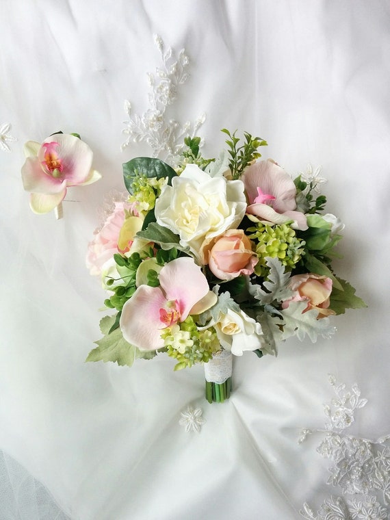 Hochzeit Boho Vintage Garten Strauss Erroten Pfingstrosen Etsy
