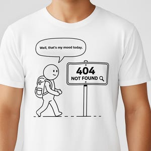 404 Nicht gefunden T-Shirt - Programmierer Humor, Minimalistisches Webfehler T-Shirt