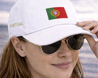 Portuguese Dad Hat, Portugal Flag Cap, Classic Baseball Hat, Embroidered Portugal Hat, Unisex Adjustable Cap