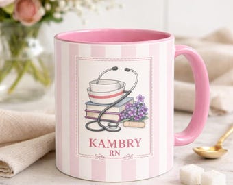 Personalized Nurse Mug, Custom RN Name Mug, Nurse Appreciation Gift, Nicu ER LPN Cna Cup, Nursing Student Graduation Gift