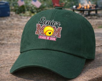 Softball Mom Hat, Embroidered Trucker Hat for Softball Mama, Softball Game Day Cap, Gift for Sports Mom